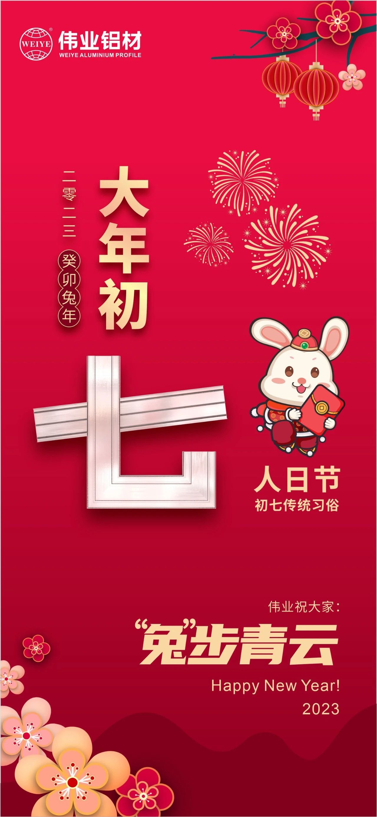 大岁首七·人日节｜南宫NG28祝您“兔”步青云！
