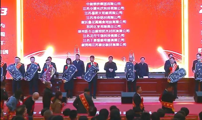 江苏南宫NG28喜获新沂经开区“凸起贡献”“金牌项目”双项荣誉
